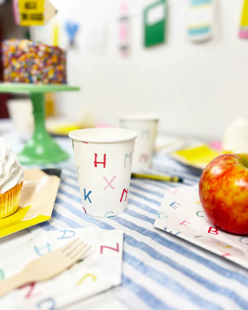 Back To School ABCs Paper Cups 12ct