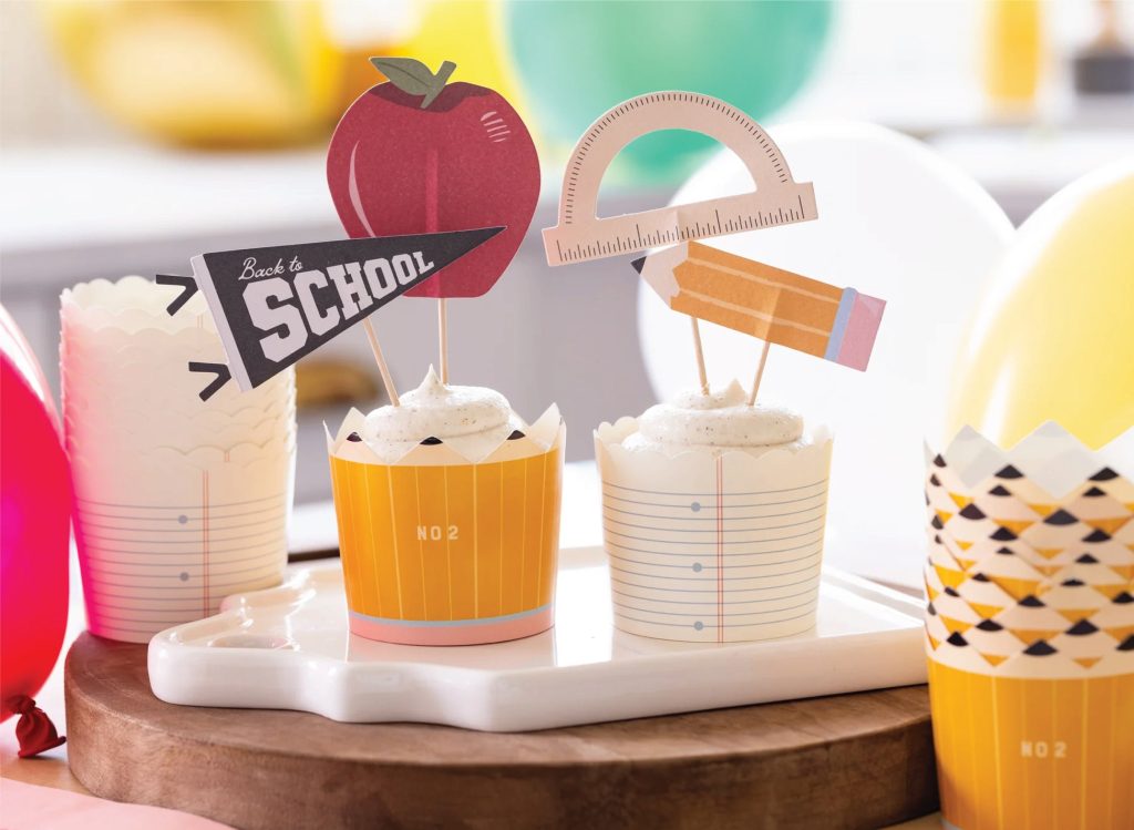 Back To School Baking Cups & Cupcake Toppers