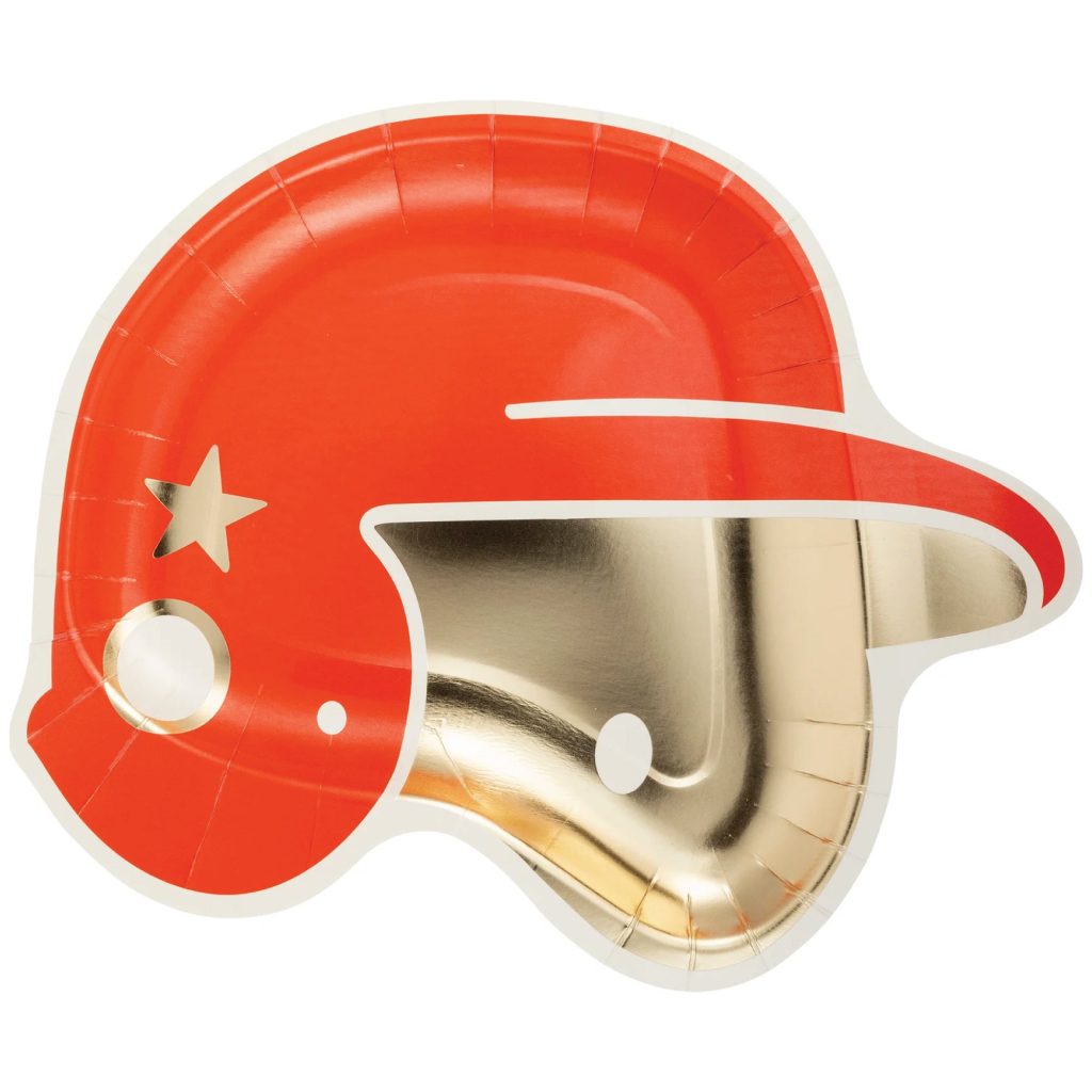 Baseball Helmet Lunch Plates 8ct