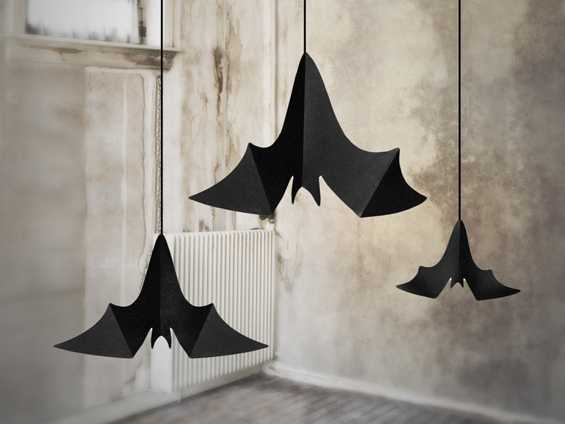 Halloween Hanging Bats 3ct