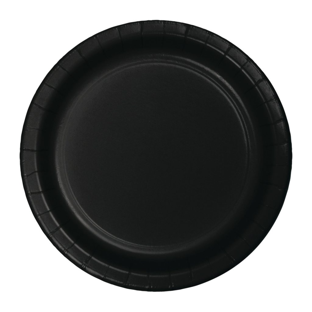 Black Paper Lunch Plates 8ct