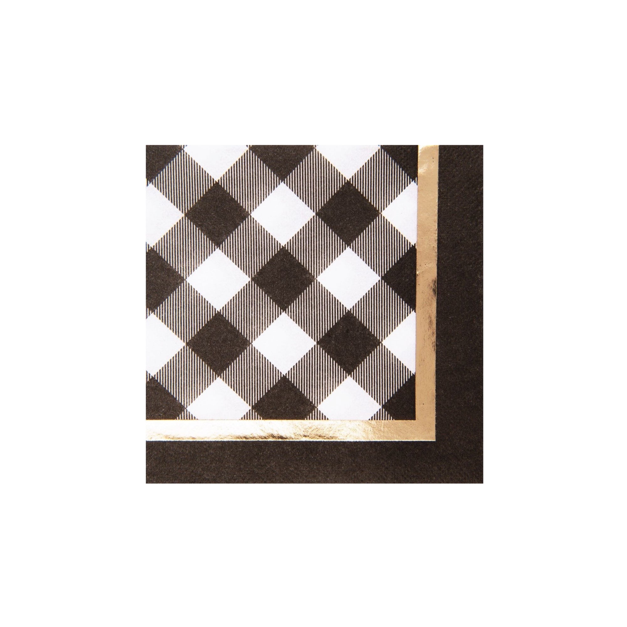 Black & White Buffalo Check Dessert Napkins 20ct