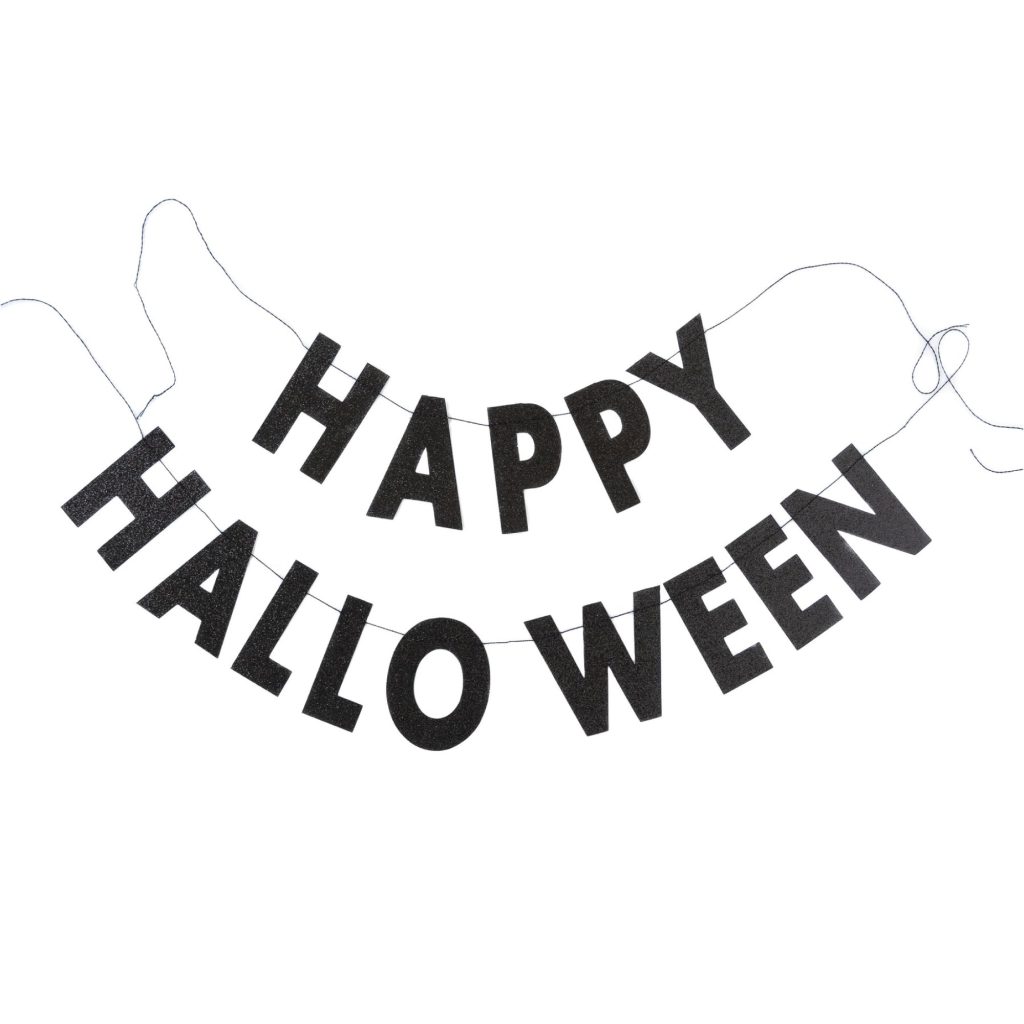 Black Happy Halloween Letter Banner