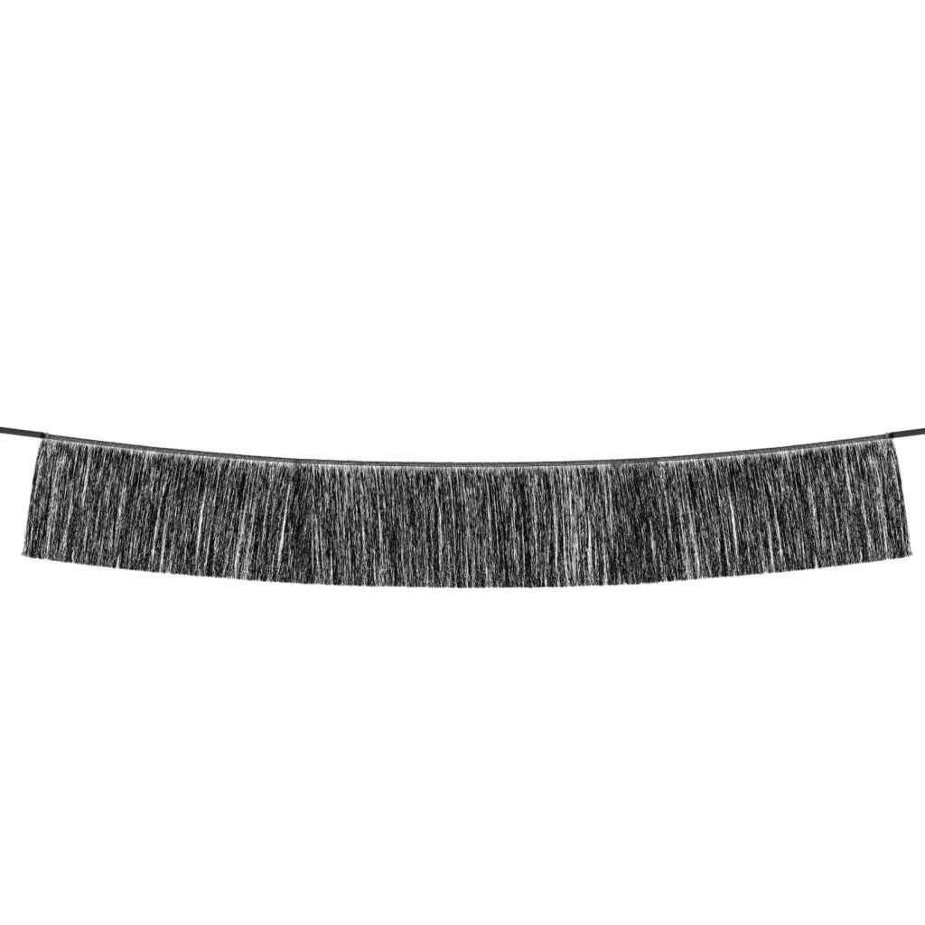 Black Tinsel Fringe Garland 4.5ft