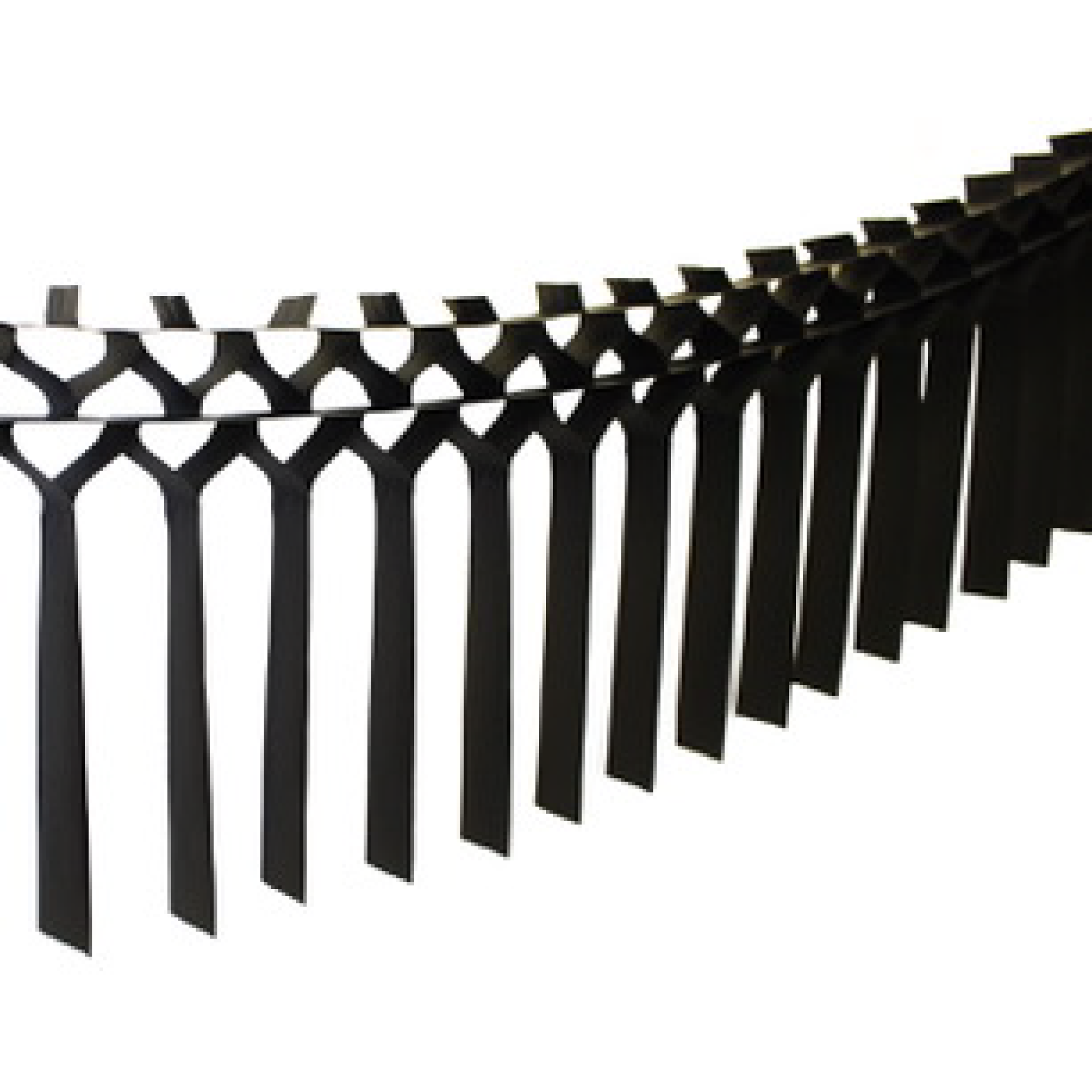 Black Tissue Paper Streamer Garland 12ft