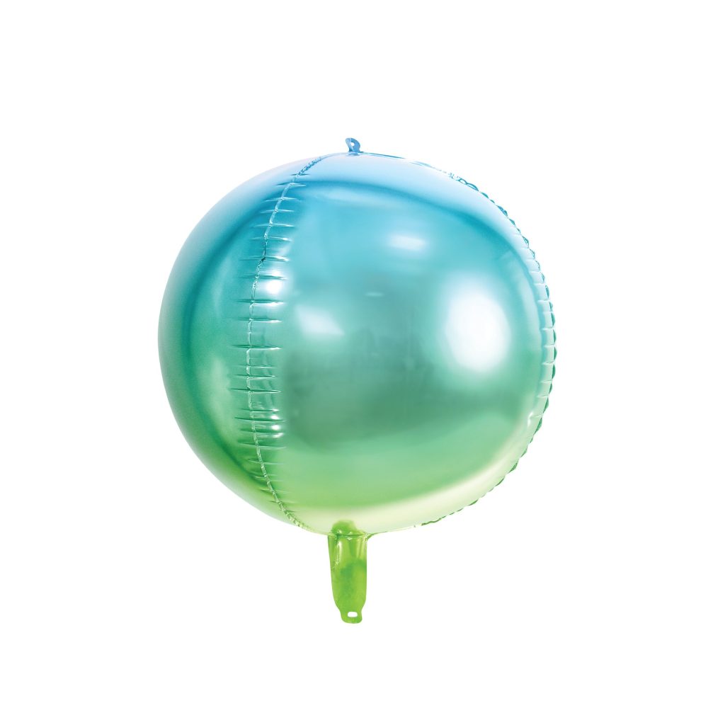 Blue & Green Ombre Ball Balloon 14in