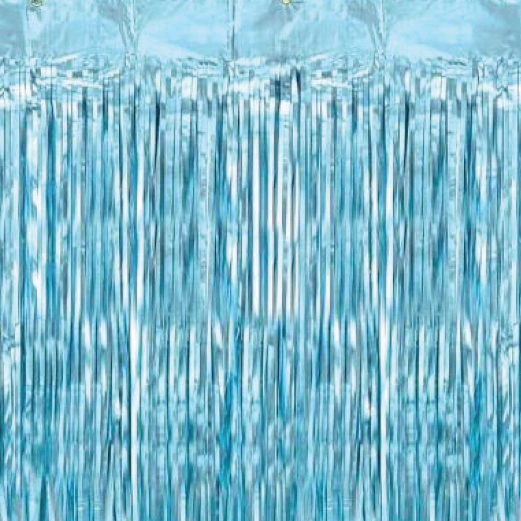 Caribbean Blue Fringe Curtain