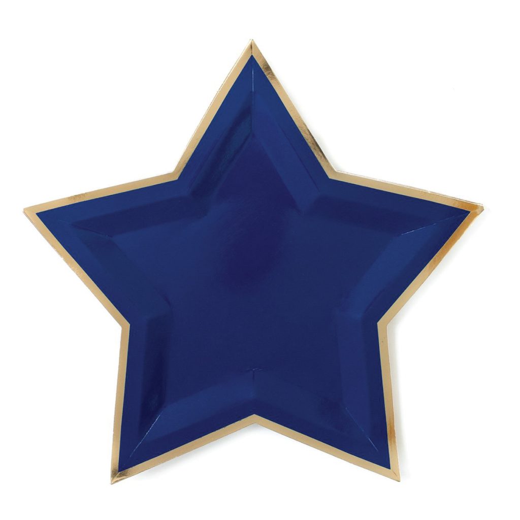 Blue Star Shaped Dessert Plates