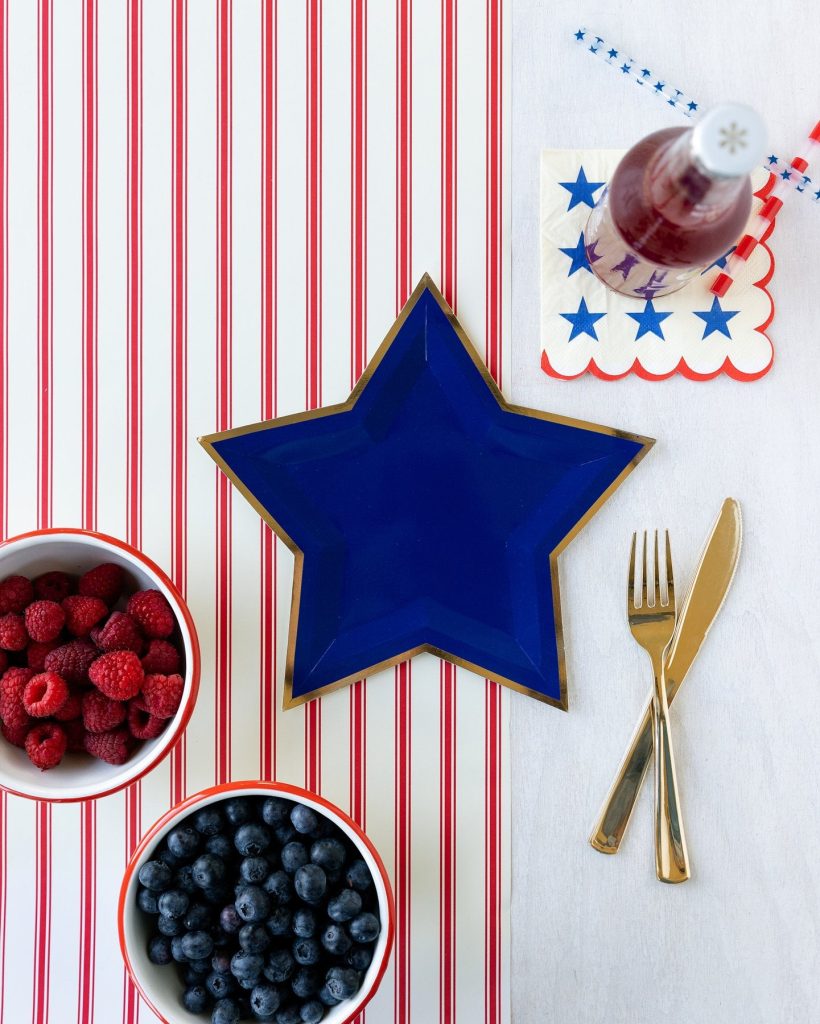 Red & White Striped Paper Table Runner