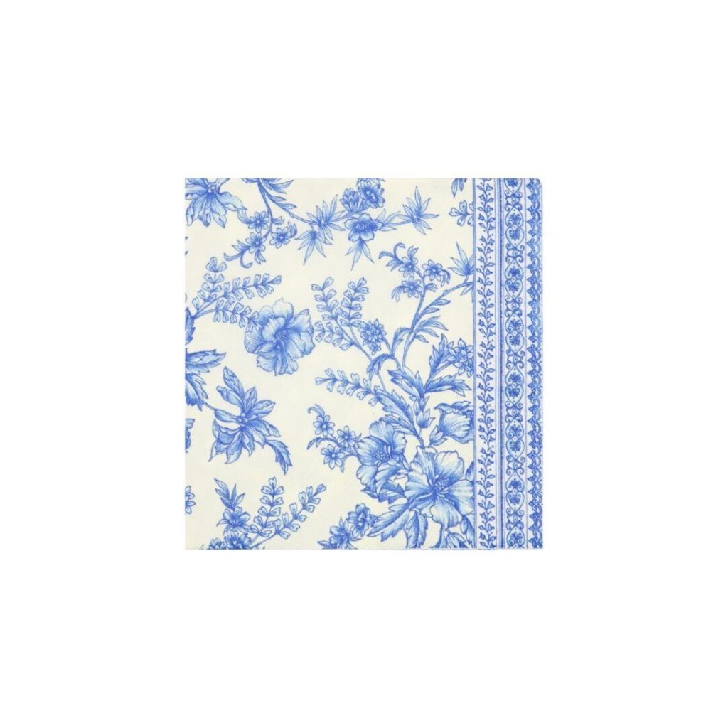 French Toile Dessert Napkins 25ct