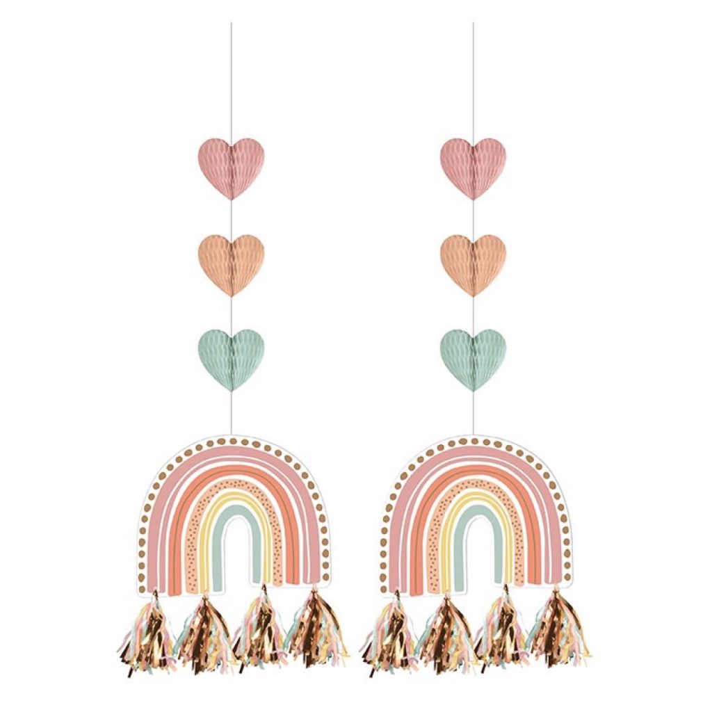 Boho Rainbow Hanging Decorations 2ct