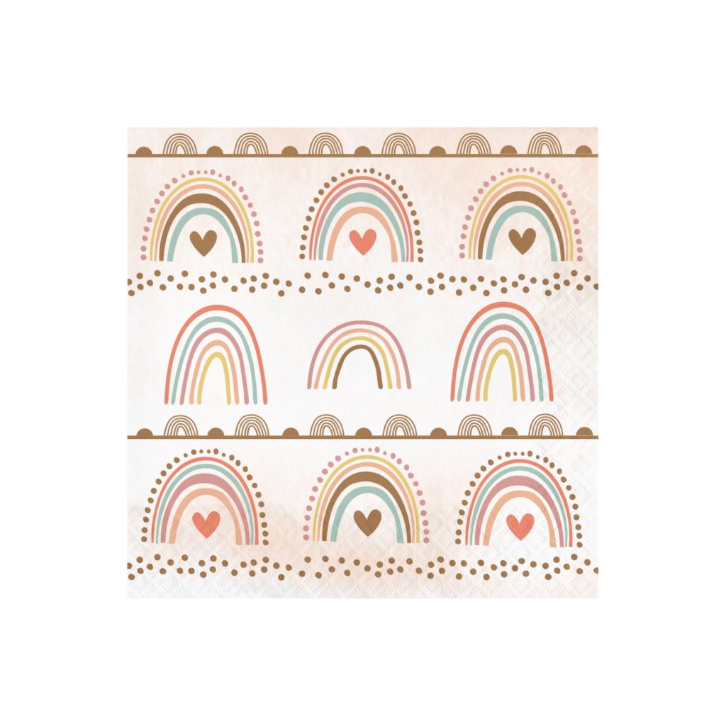 Boho Rainbow Lunch Napkins 16ct