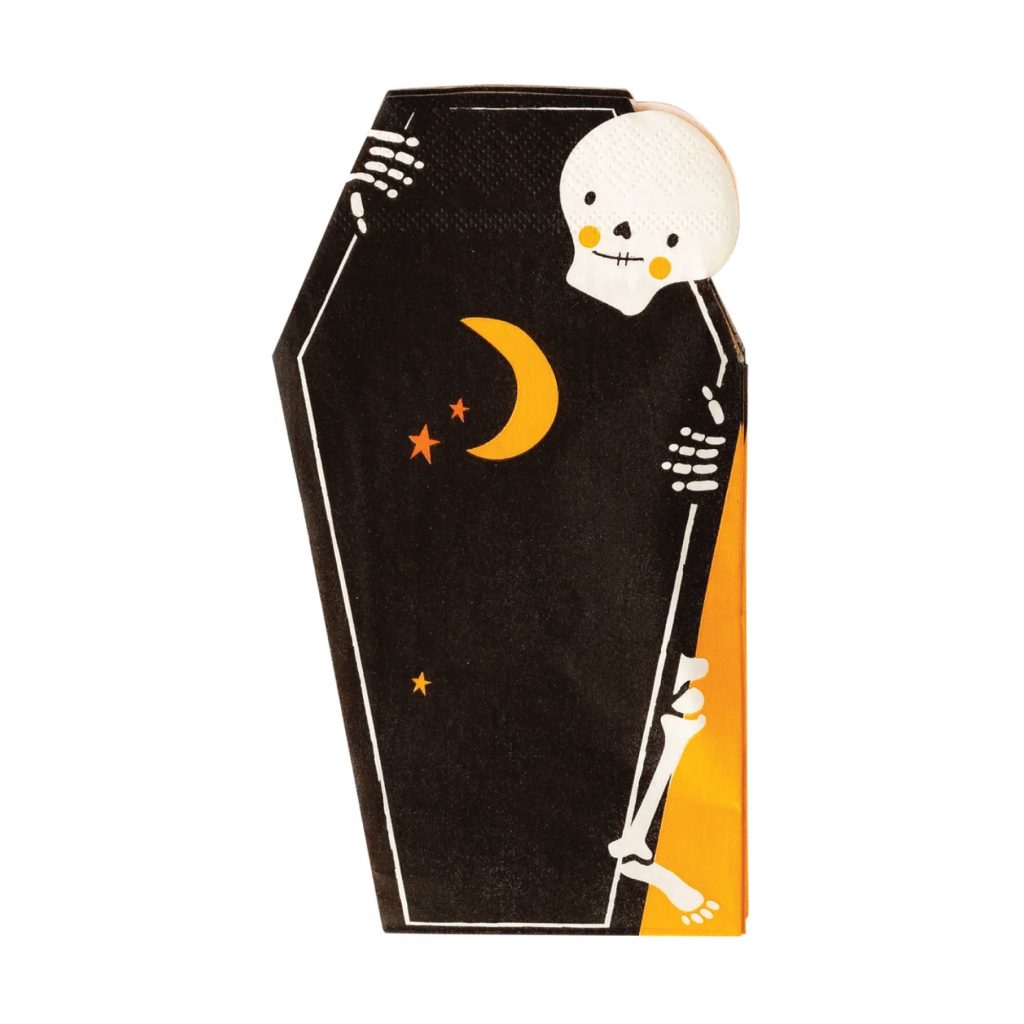 Skeleton Coffin Lunch Napkins 24ct