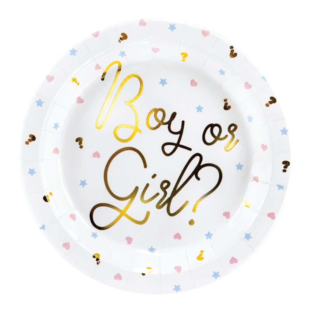 Boy Or Girl Gender Reveal Lunch Plates 6ct