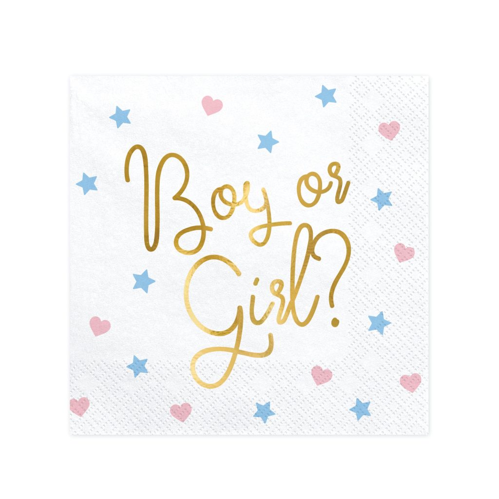 Boy Or Girl Gender Reveal Lunch Napkins 20ct