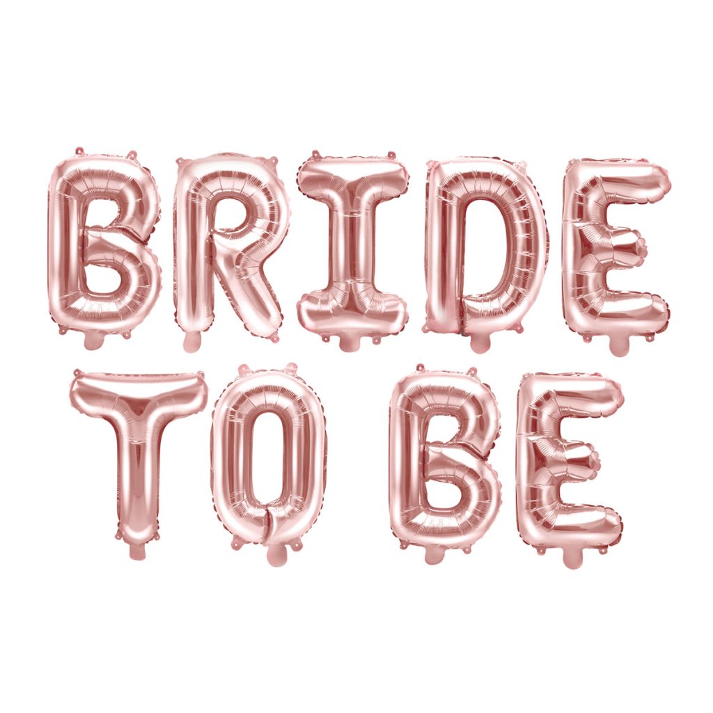 Air-Filled Rose Gold Bride To Be Balloon Banner