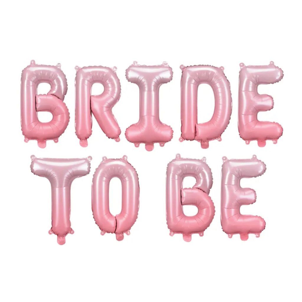 Air-Filled Pink Ombre Bride To Be Balloon Banner