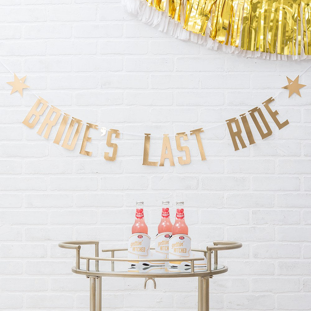 Gold Bride’s Last Ride Letter Banner