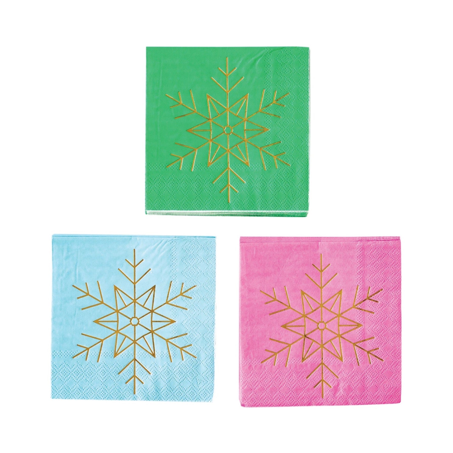 Merry & Bright Snowflake Dessert Napkin Set 18ct