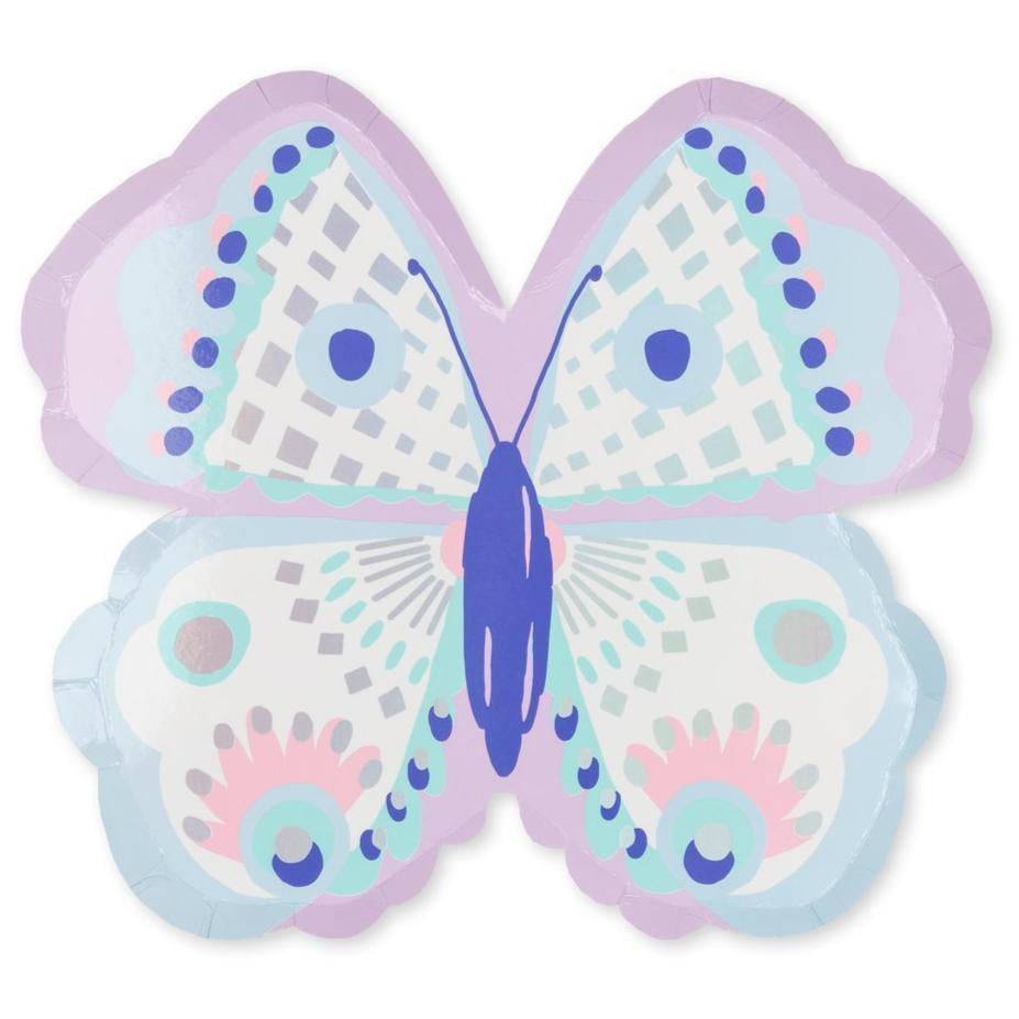 Purple & Pink Butterfly Lunch Plates 8ct