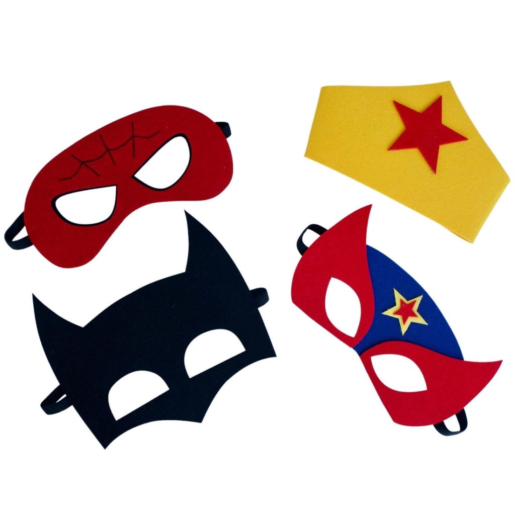 Superhero Felt Masks 4ct