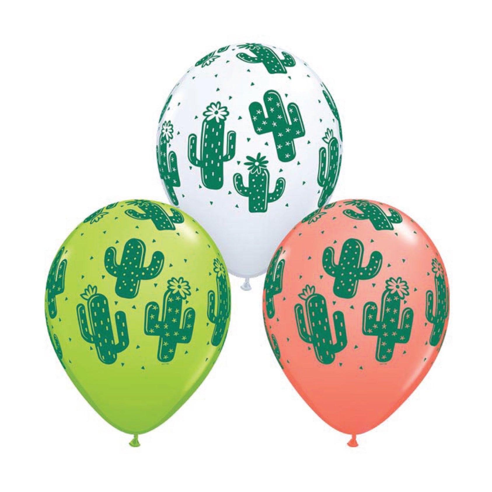 Colorful Cactus Latex Balloons 6ct