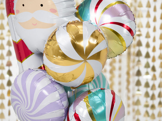 Gold Swirly Lollipop Foil Balloon 14in