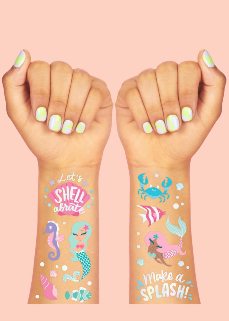 Mermaid Party Temporary Tattoo Sheets 2ct