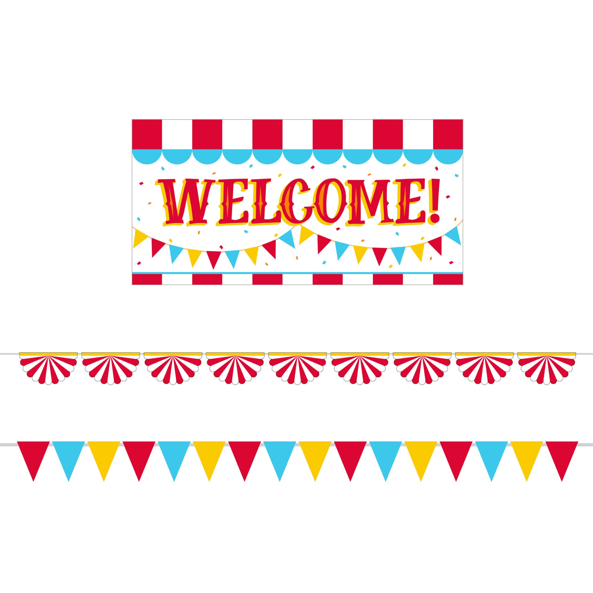 Carnival Welcome Sign & Banners Set 3ct