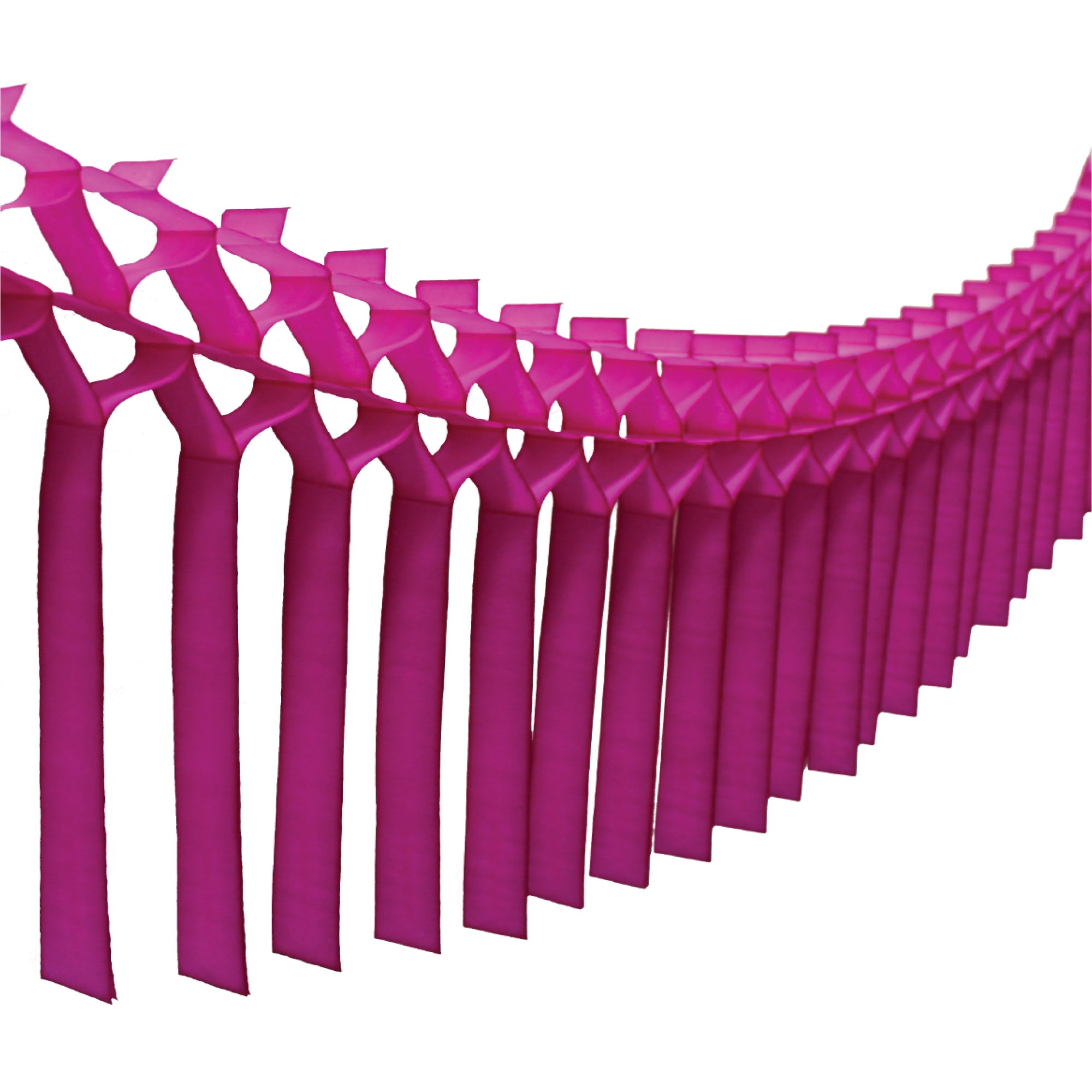 Cerise Tissue Paper Streamer Garland 12ft