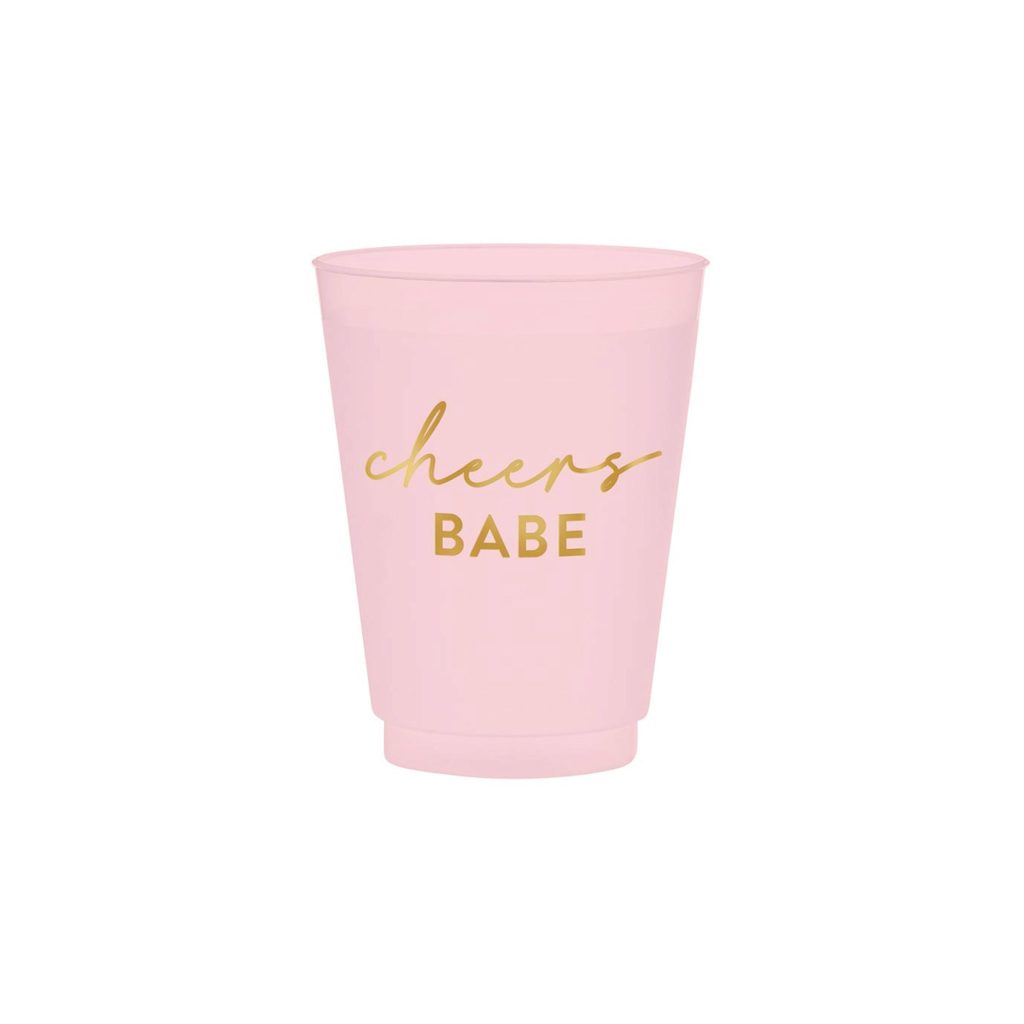 Pink Cheers Babe Pink Plastic Cups 6ct