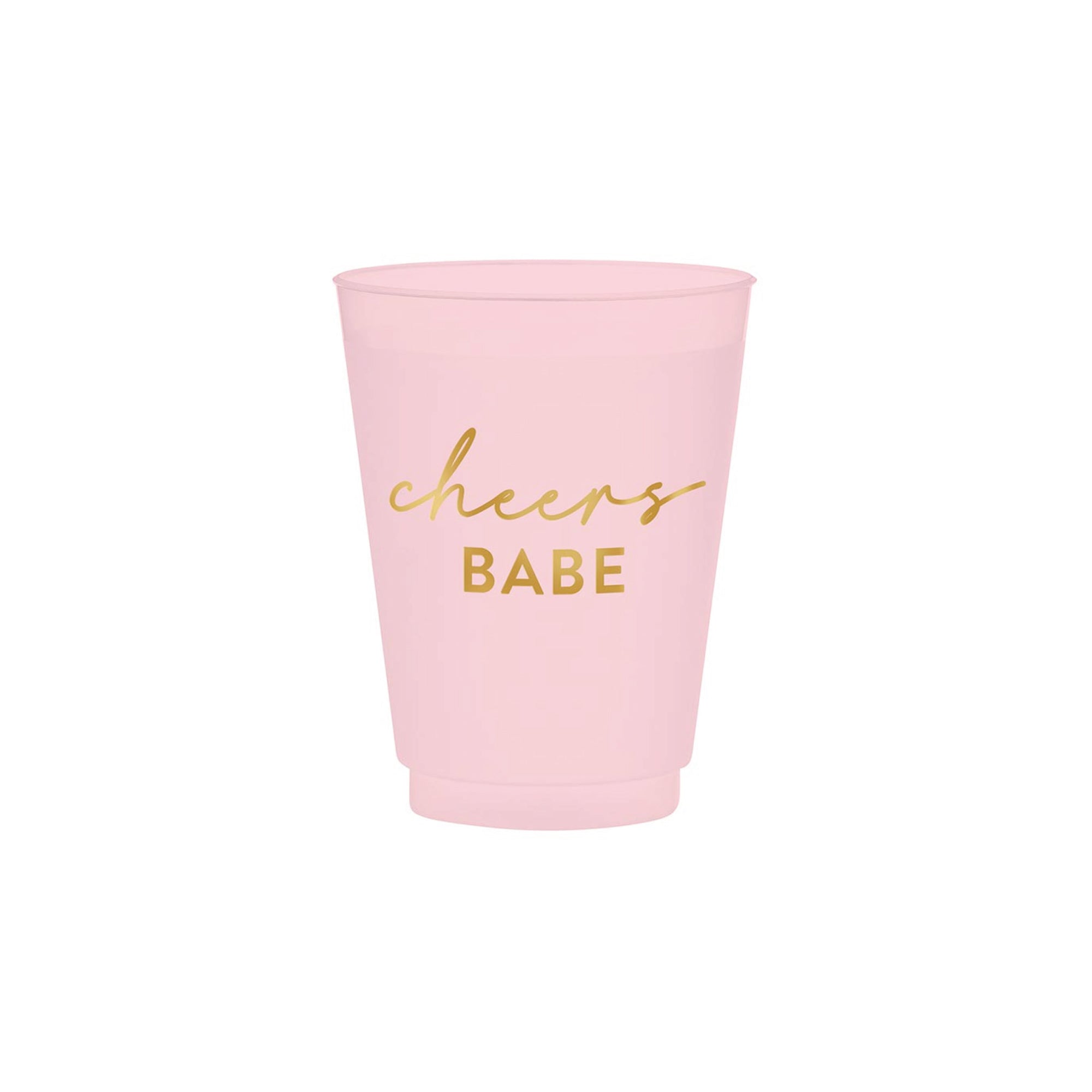 Pink Cheers Babe Pink Plastic Cups 6ct