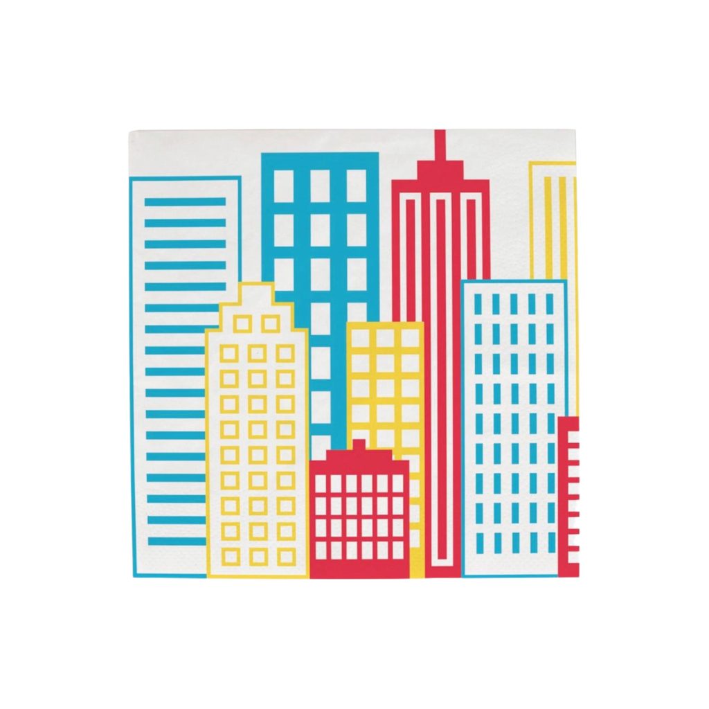 Superhero Skyline Lunch Napkins 20ct