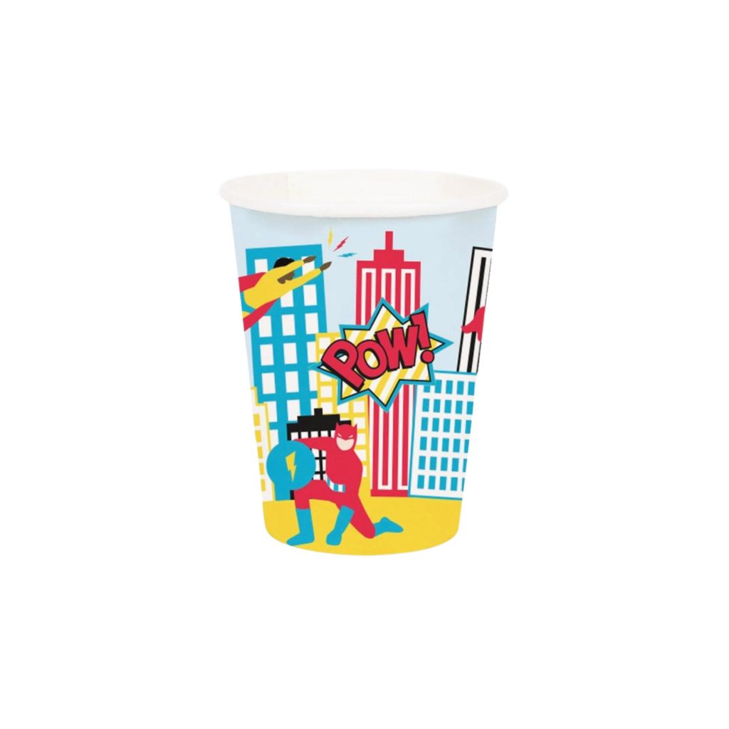 Comic Superhero Paper Cups 8ct