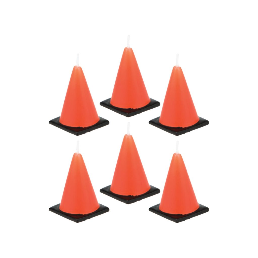 Construction Cone Candles 6ct