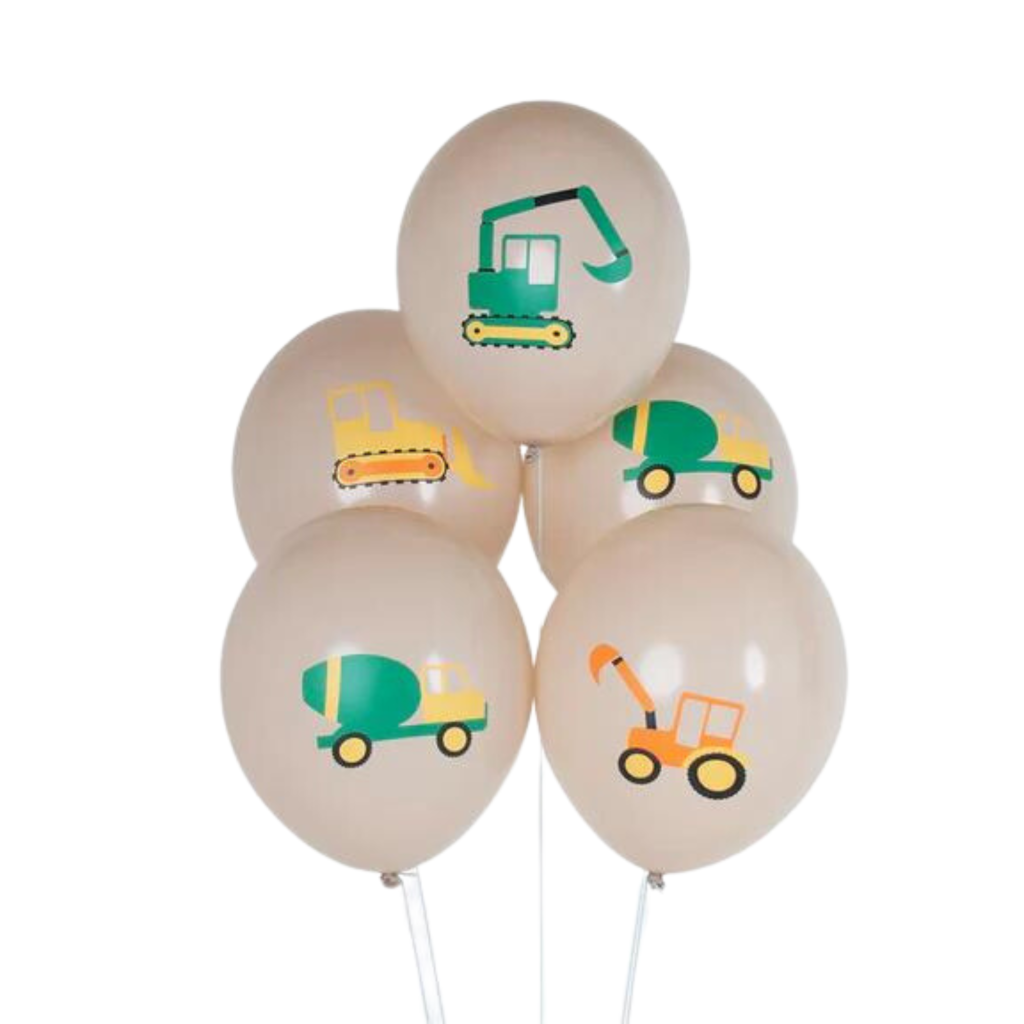 Construction Site Latex Balloons 5ct