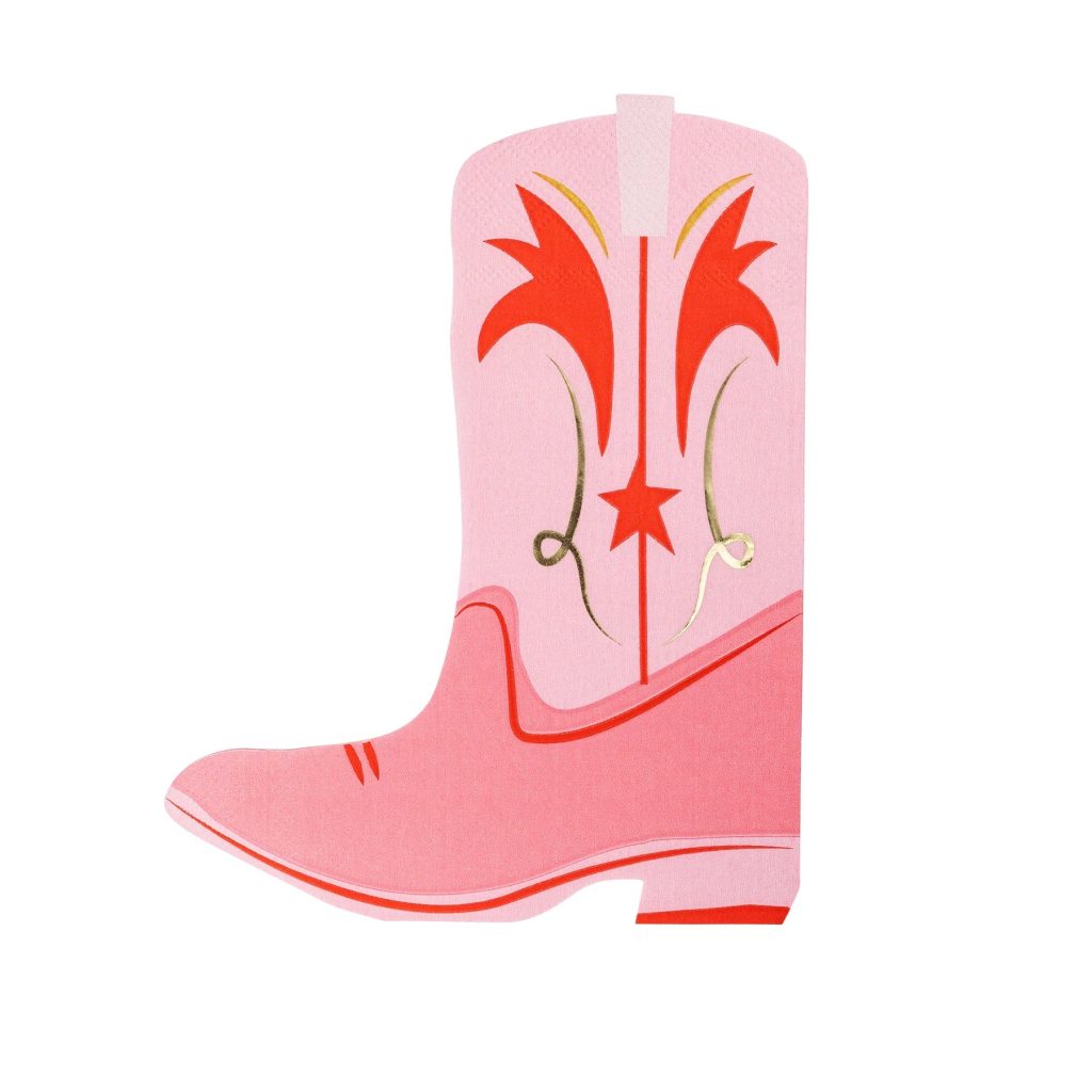 Pink Cowgirl Boot Lunch Napkins 18ct