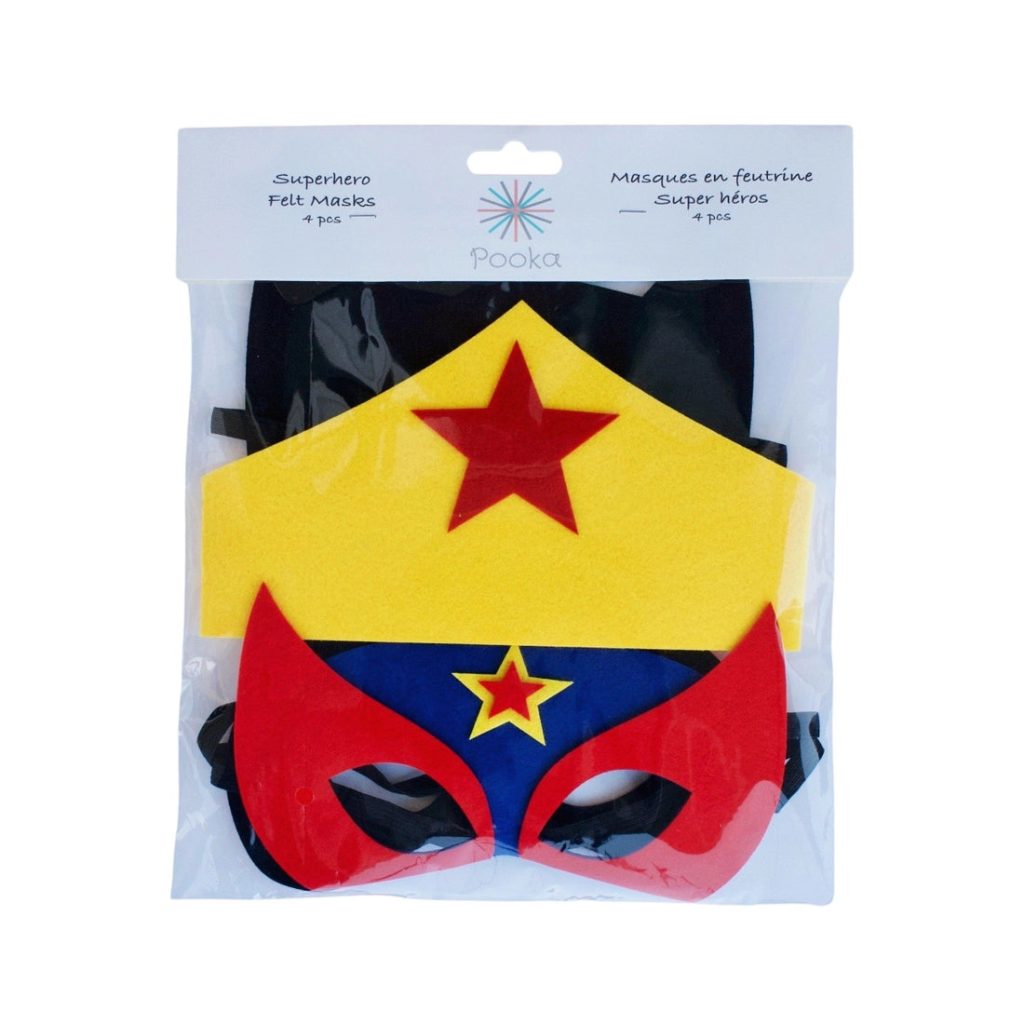 Superhero Felt Masks 4ct