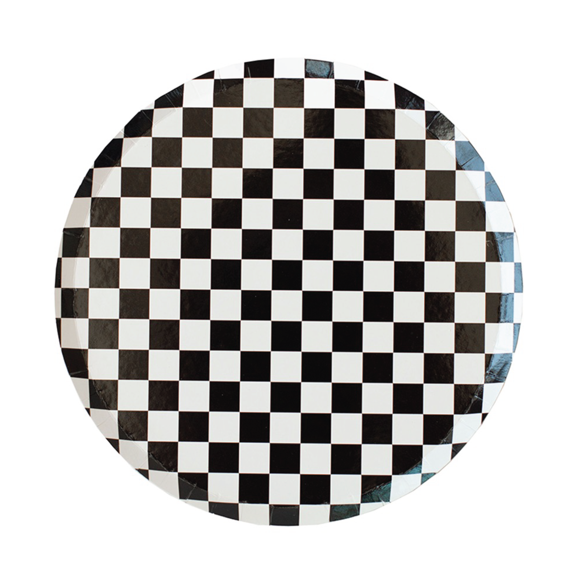 Black & White Checkered Dessert Plates 8ct