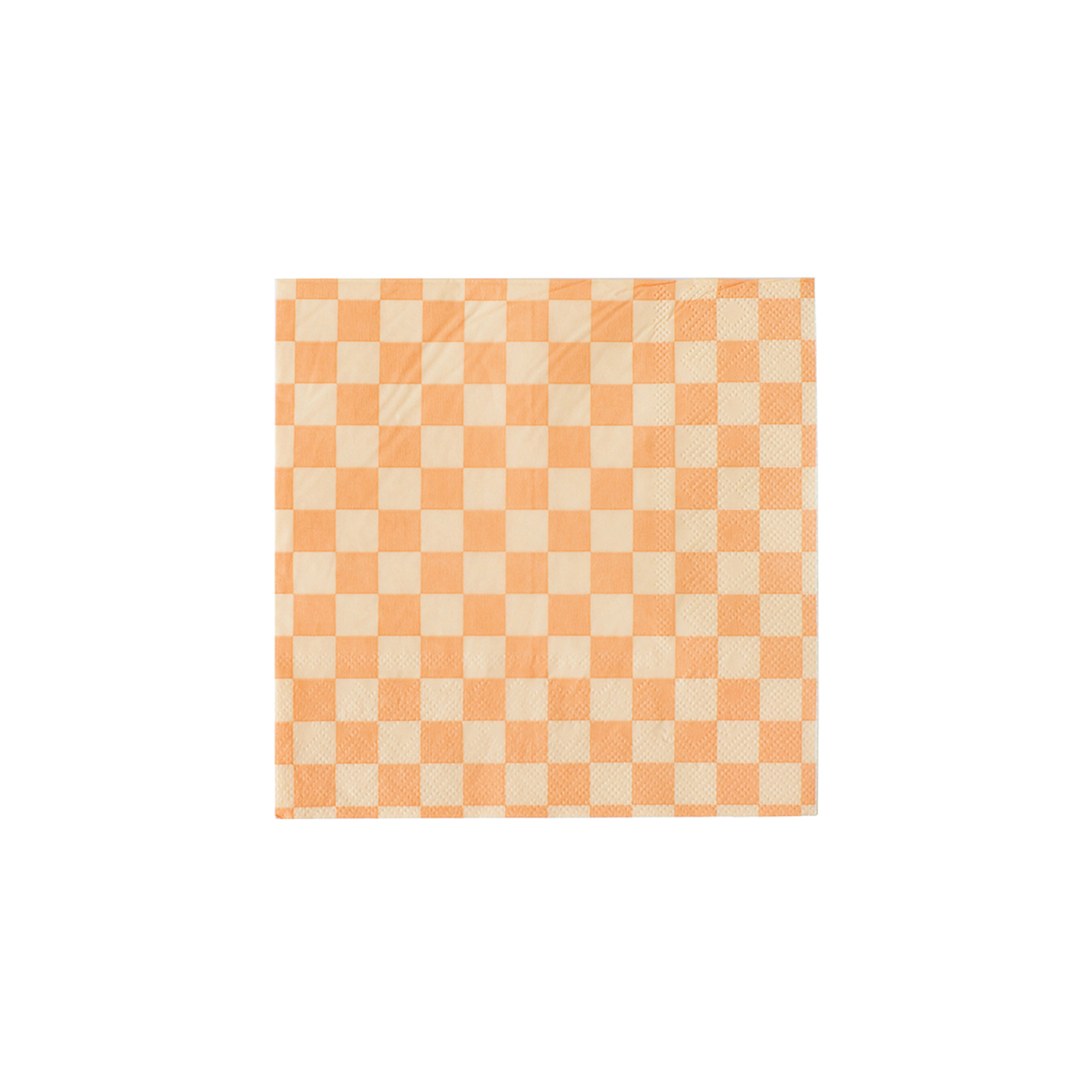 Peach & Cream Checkered Dessert Napkins 20ct