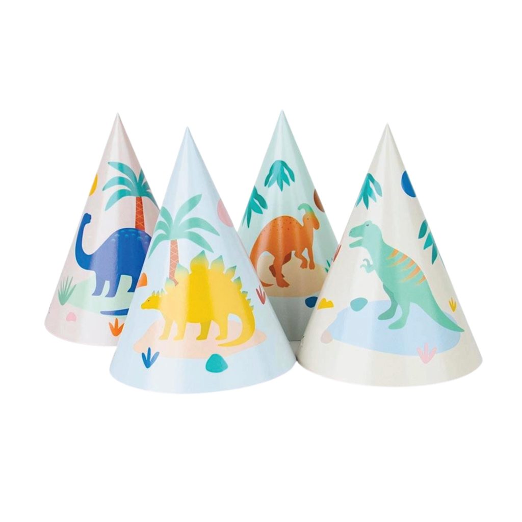 Dino Party Hats 8ct