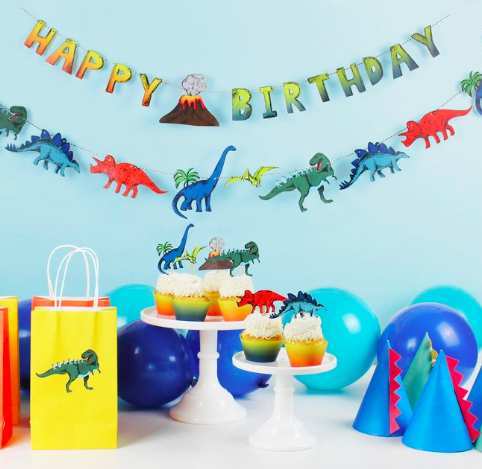 Dinosaur Party Garland 7.5ft