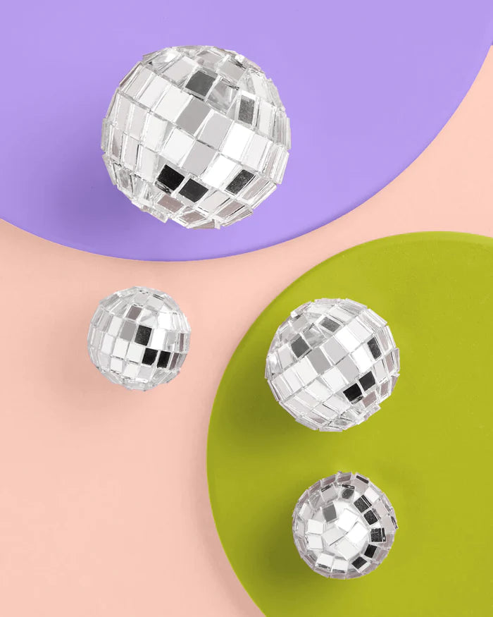 Disco Ball Cake Decorations 4ct