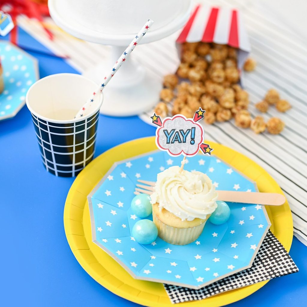 Superhero Party Cupcake Toppers