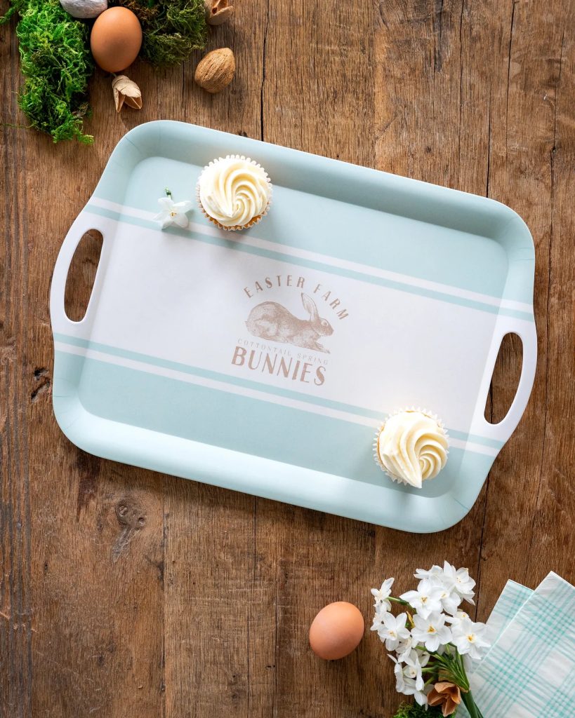 Easter Farm Reusable Bamboo Serving Tray 1ct