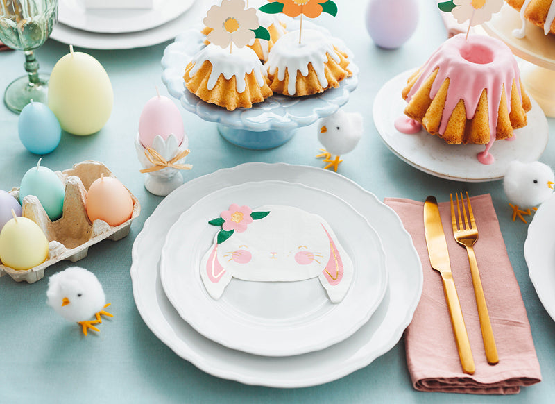 Pastel Easter Bunny Dessert Napkins 20ct