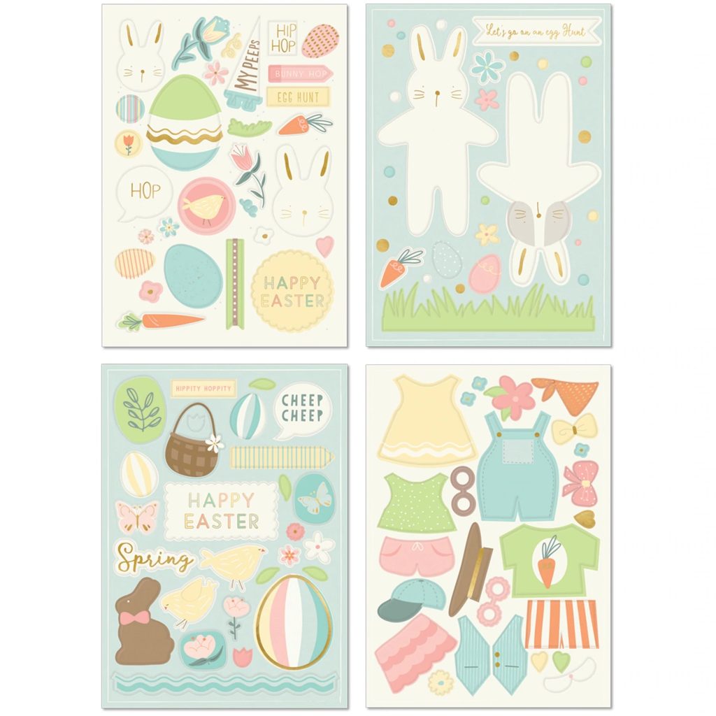 Happy Easter Sticker Sheets 4ct