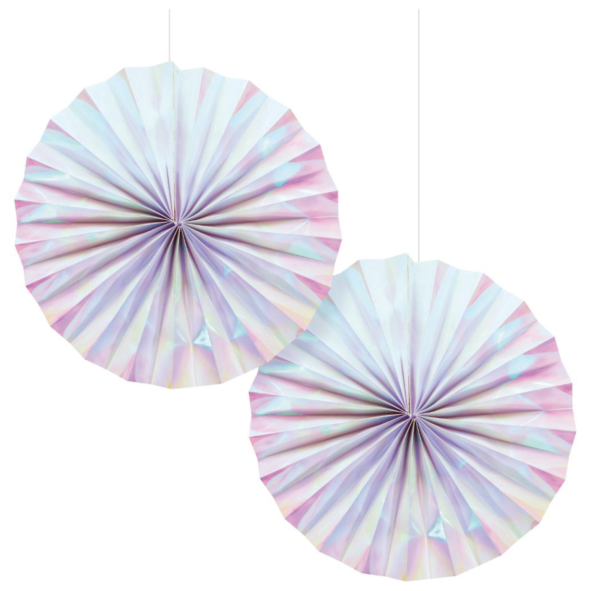 Iridescent Paper Fan Decorations