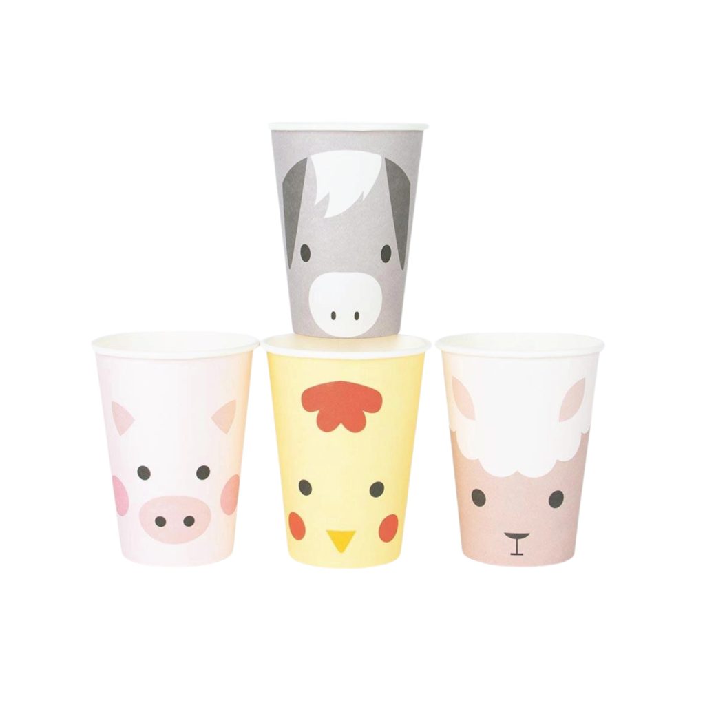 Barnyard Animals Paper Cups 8ct