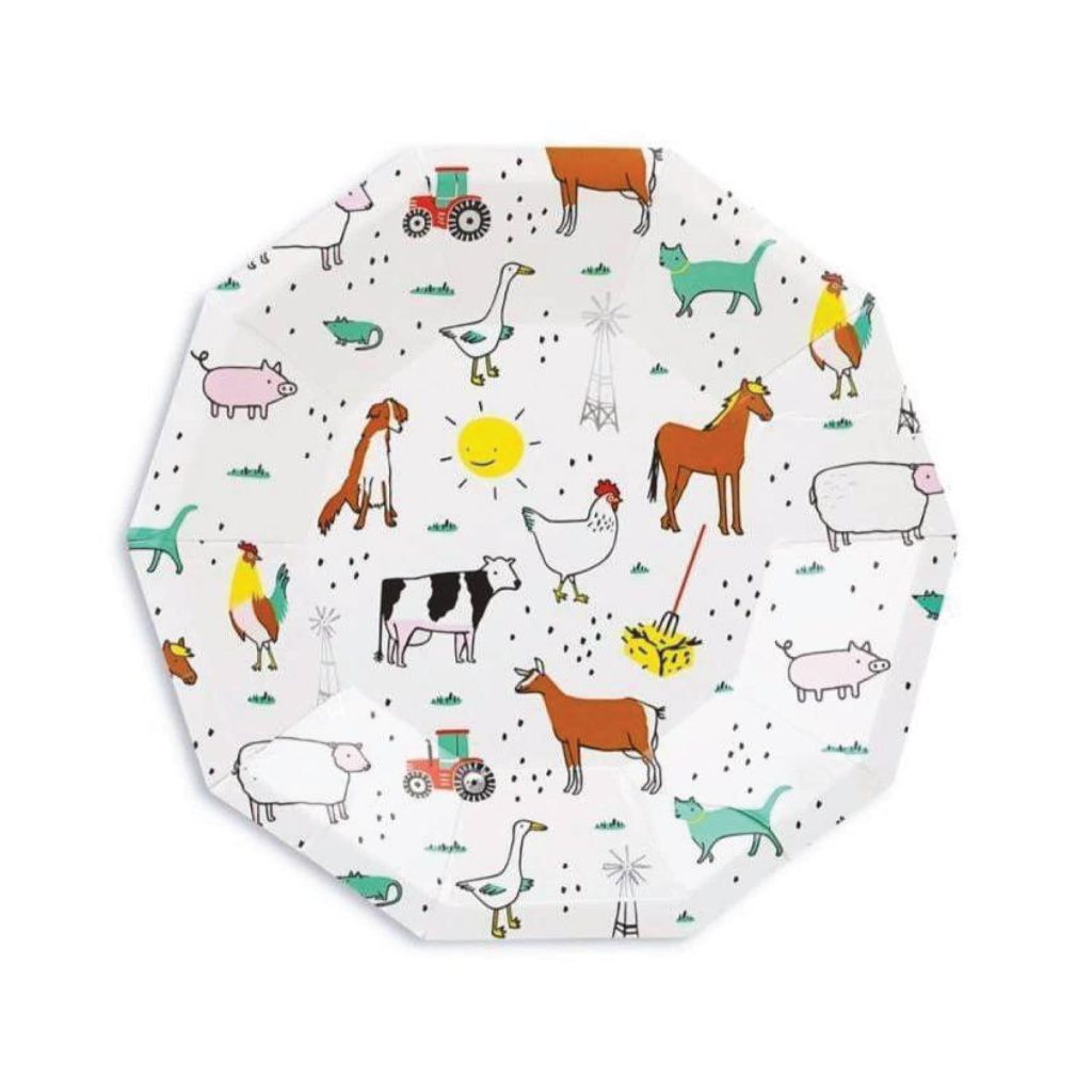 Farm Animals Small Plates 8ct